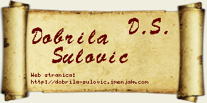 Dobrila Šulović vizit kartica